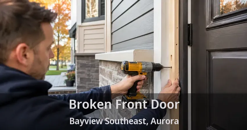 Broken Front Door Bayview Southeast, Aurora - ON