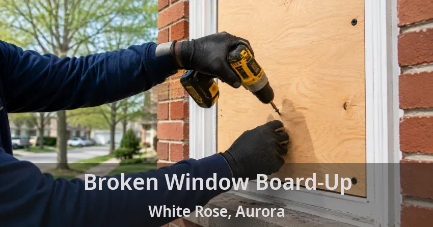 Broken Window Board-Up White Rose, Aurora - ON