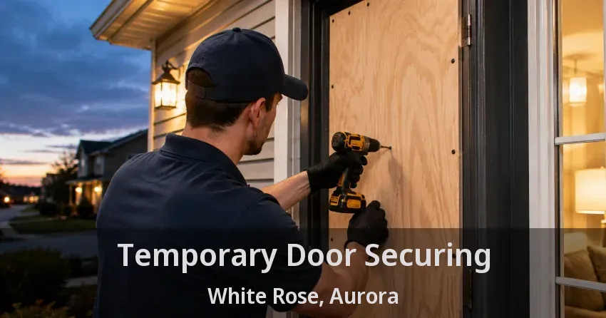 Temporary Door Securing White Rose, Aurora - ON