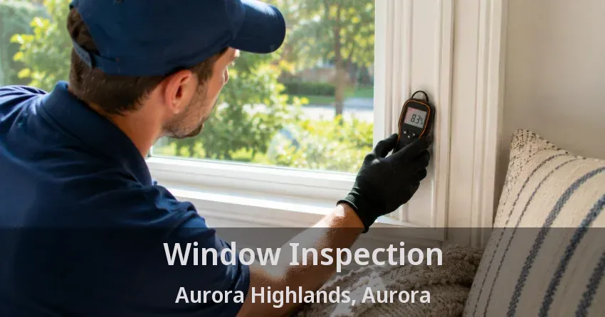 Window Inspection Aurora Highlands, Aurora - ON