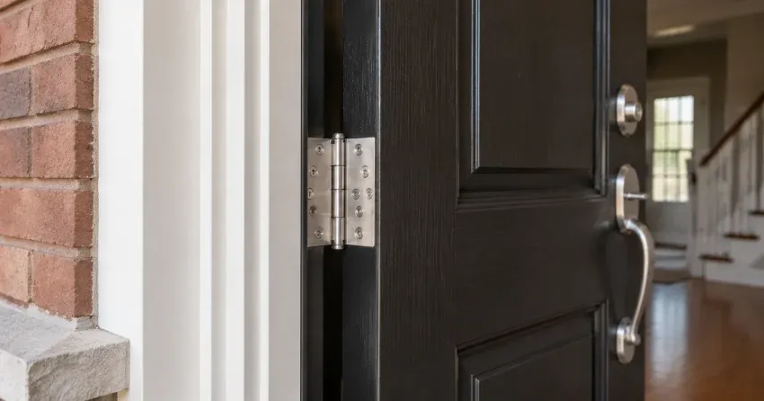 technician repairing a front door lock and frame in Aurora Heights, Aurora
