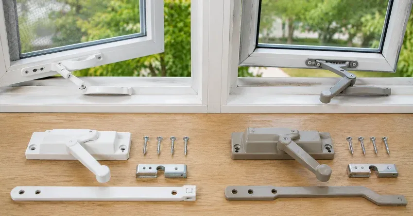 new casement window crank operator installed in Aurora home